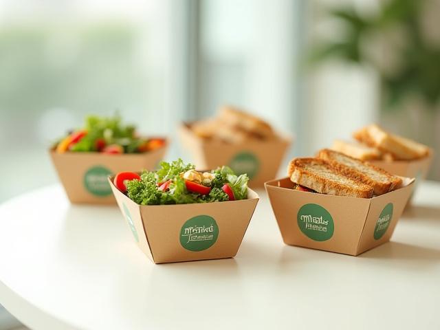 Individually boxed Manta Joe healthy sandwiches and salads for lunch catering