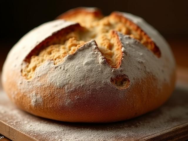 Rustic artisan bread with a crispy crust