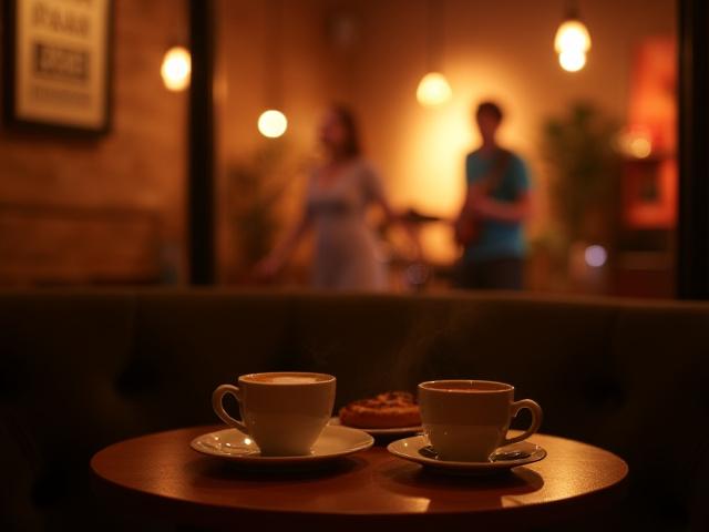 Intimate setting at Manta Joe with soft lighting during a musical performance